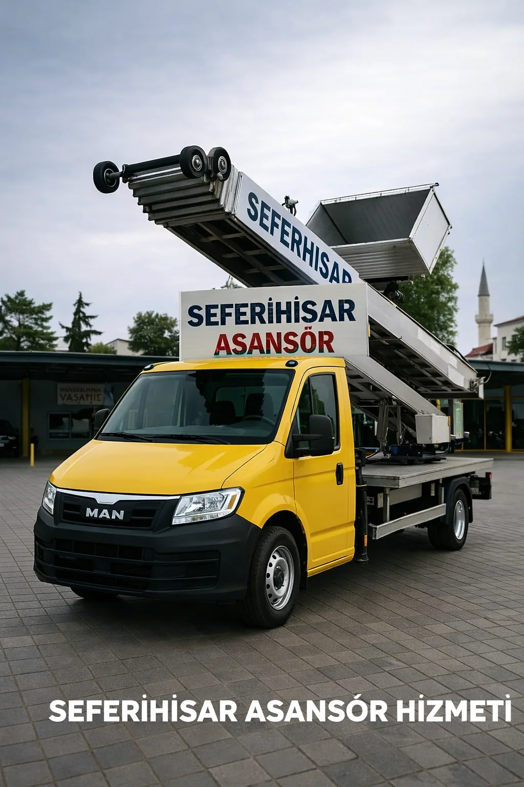 Ürkmez sahilinde villa asansörü